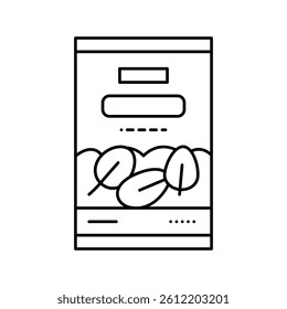 canned spinach container line icon vector. canned spinach container sign. isolated contour symbol black illustration