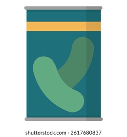 Canned sweet and sour pickles isolated, canned food concept