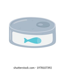 canned tuna fish isolated icon