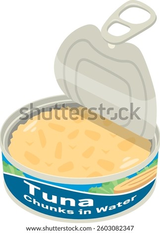 Canned tuna with the lid open