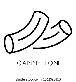 Cannelloni pasta icon. Outline cannelloni pasta vector icon for web design isolated on white background