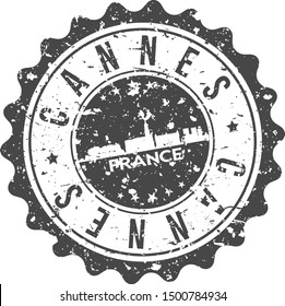 Canner France City Skyline. Silhouette City. Design Vector. Famous Monuments.
