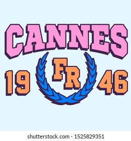 CANNES 1946, SLOGAN PRI9NT VECTOR
