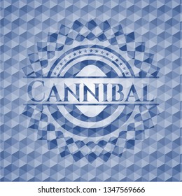 Cannibal blue hexagon emblem.