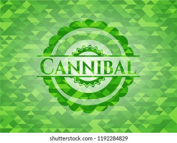 Cannibal green mosaic emblem