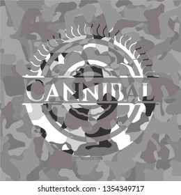 Cannibal on grey camo pattern