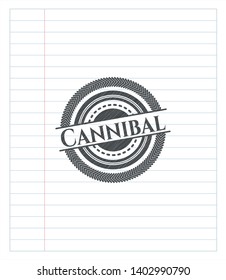 Cannibal pencil effect. Vector Illustration. Detailed.