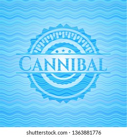 Cannibal water representation emblem.