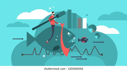 Cannibalization strategy vector illustration. Company marketing basics to grow market share. Launch new product that negatively affects older one. Effective sales profit.