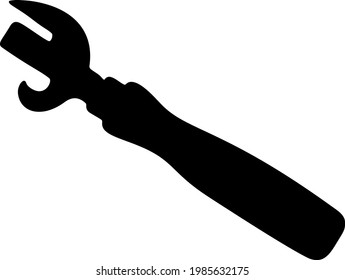 Canning big  knife. Vector image.
