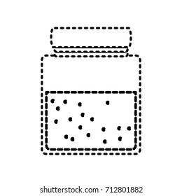 canning jar  sticker  vector illustration