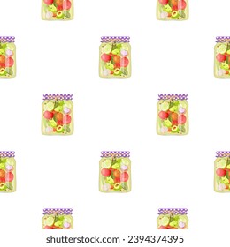 Canning vector illustration. Jars filled with canned goods, visual feast embodying spirit preservation Food storage, sanctuary for conservation homemade culinary wonders Seasoning, silent partner