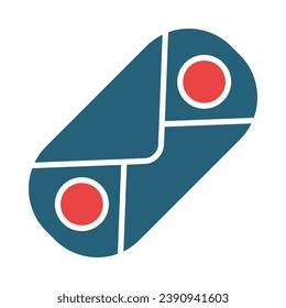 Cannoli Vector Glyph Two Color Icon For Personal And Commercial Use.
