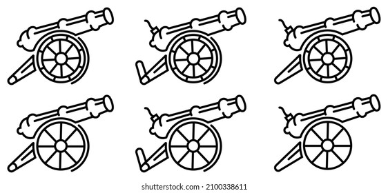 cannon artillery logo design vector icon, cannon symbol stock vector 