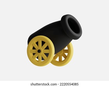 cannon ball 3d rendering illustration
