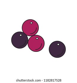 Cannon balls icon. Cartoon cannon balls vector icon for web design isolated on white background