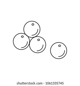 Cannon balls icon. Outline cannon balls vector icon for web design isolated on white background