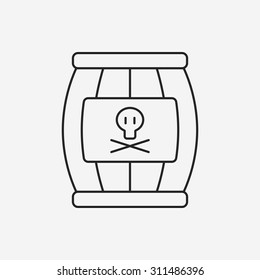 Cannon bomb line icon