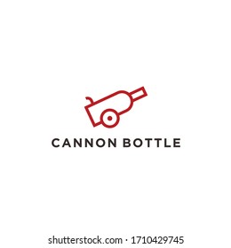 cannon bottle logo vector designs