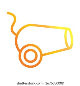 Kanonenfeier ramadan arabische islamische Feier Vektorillustration Illustration Farbverlauf-Symbol
