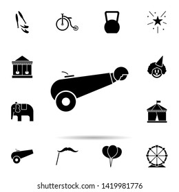 cannon circus icon. Universal set of circus for website design and development, app development