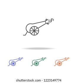 cannon dollar icon. Elements of trade war in multi colored icons. Premium quality graphic design icon. Simple icon for websites, web design, mobile app, info graphics