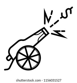 cannon dollar icon vector