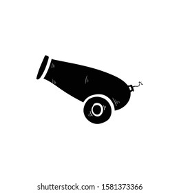 cannon doodle  icon vector hand drawing 