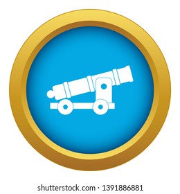 Cannon icon blue vector isolated on white background for any design