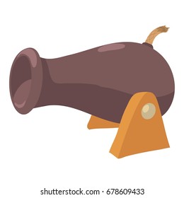 Cannon icon. Cartoon illustration of cannon vector icon for web