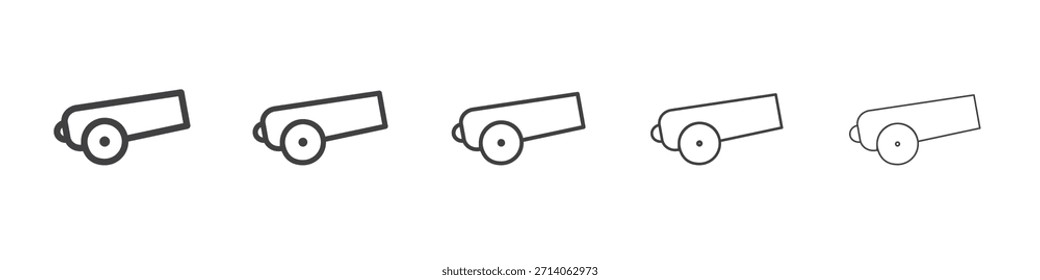 Diseño de icono de cañón, logotipo, App, interfaz de usuario. Ilustración vectorial, EPS