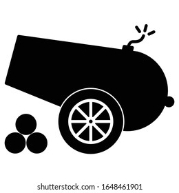 Cannon icon design. Cannon icon in trendy flat style design. Vector illustration.