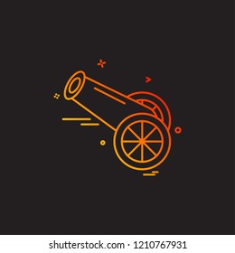 Cannon icon design vector