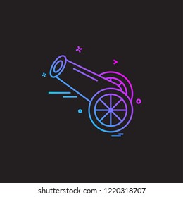 Cannon icon design vector