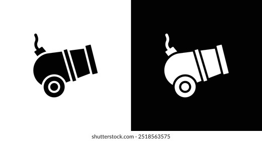 Icono de cañón Conjunto de relleno plano colección