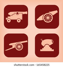 Cannon icon - four variations