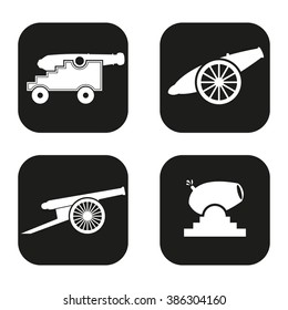 Cannon icon in four variations