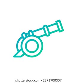 Cannon icon gradient green blue colour military vector army element and symbol perfect.