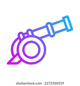 icono cannon gradiente estilo púrpura ilustración militar vector elemento de ejército y símbolo perfecto. Signo de icono de la colección moderna para la web.