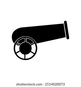 Cannon icon illustrated on background