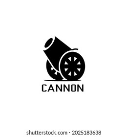 cannon icon illustration pointing up tip