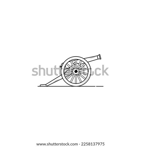 Cannon icon isolated vector graphics