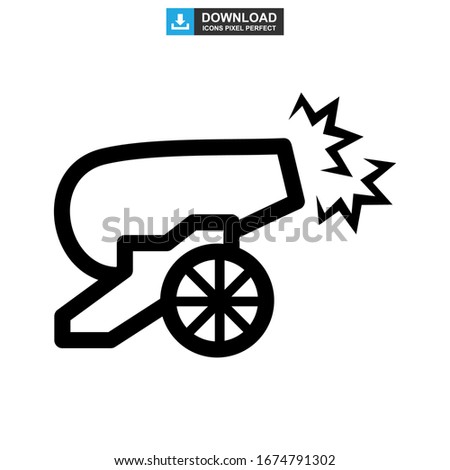 cannon icon or logo isolated sign symbol vector illustration - high quality black style vector icons
