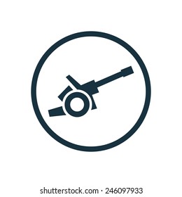 cannon icon on white background 
