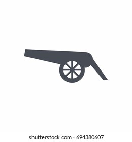 Cannon Icon on white background vector illustration