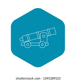 Cannon icon. Outline illustration of cannon vector icon for web