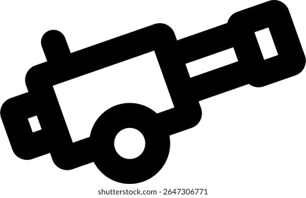 Diseño de estilo delineado de icono de cañón