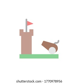 Icono de cañón. Elementos vectoriales de color simples de iconos de videojuegos para ui y ux, sitio web o aplicación móvil