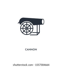 cannon icon. simple element illustration. isolated trendy filled cannon icon on white background. can be used for web, mobile, ui.