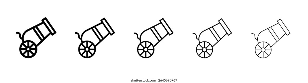 Ícone de canhão ilustração simples logotipo arte